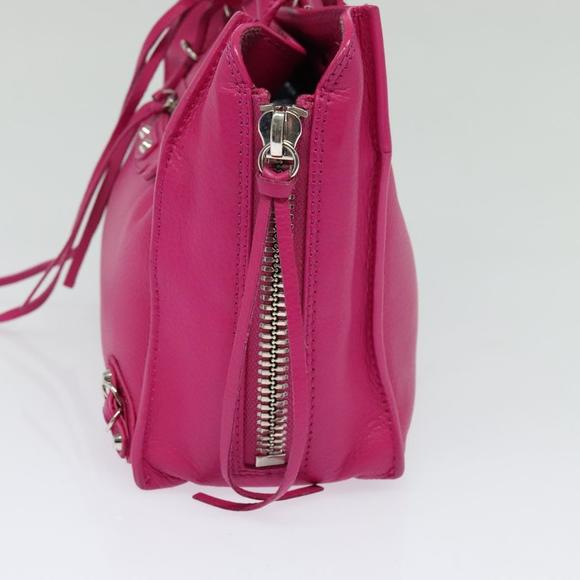 BALENCIAGA Mini Paper Hand Bag Leather Pink 357333 Auth 123322 - Picture 4 of 16